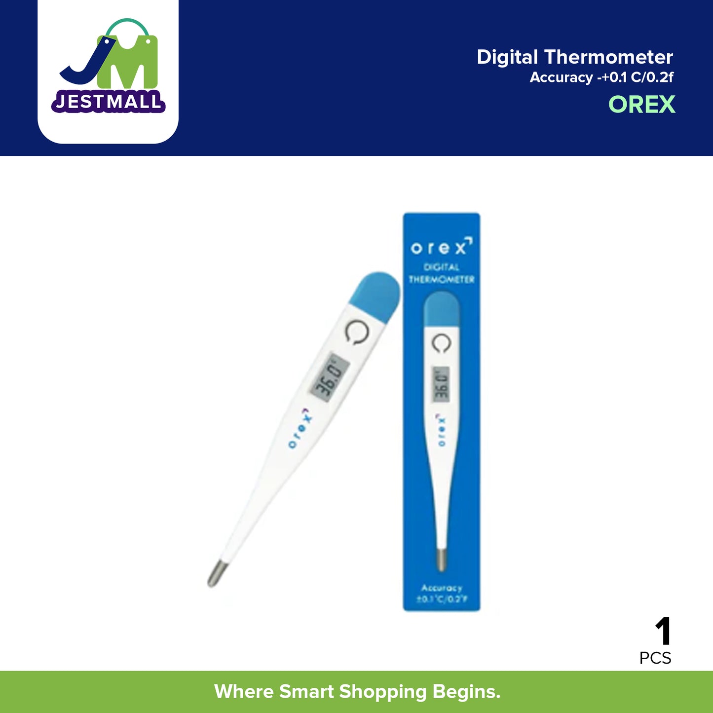 OREX Digital Thermometer Accuracy -+0.1 C/0.2f