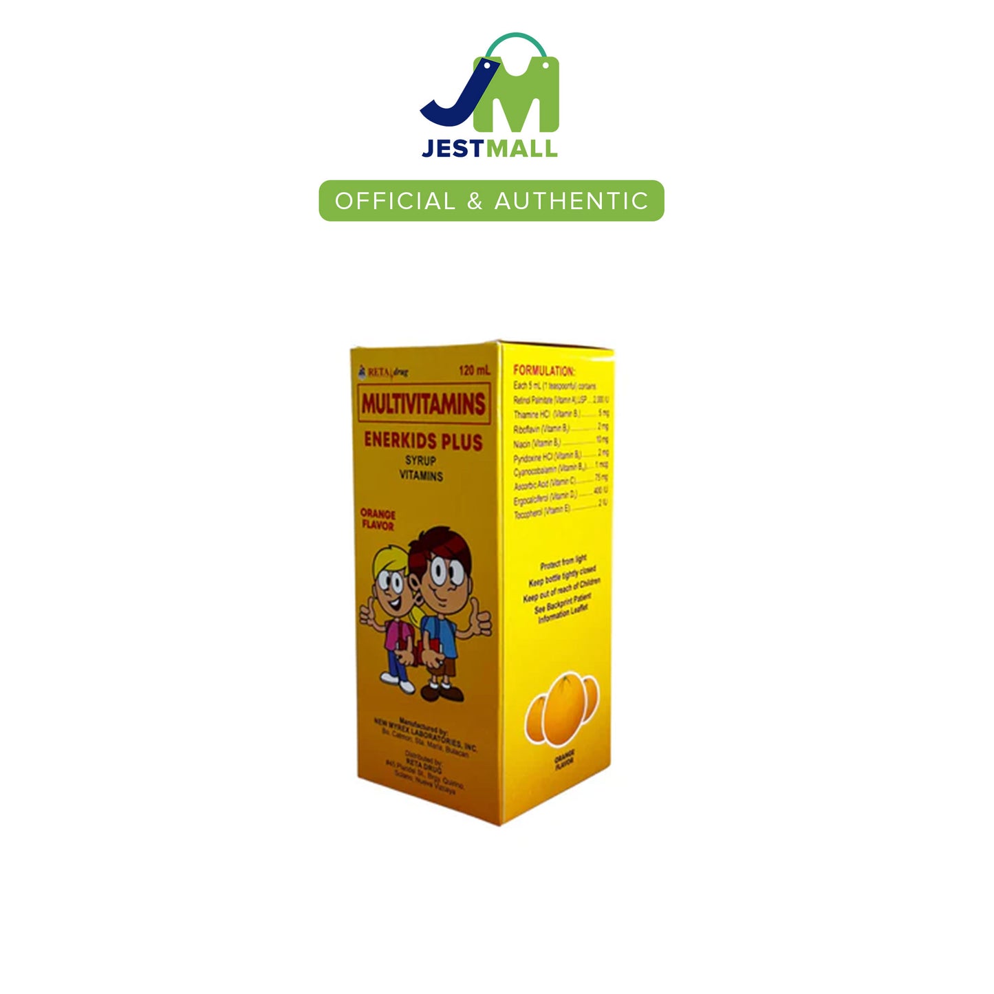 ENERKIDS PLUS Multivitamin Syrup Orange Flavor 120mL for kids daily nutrition