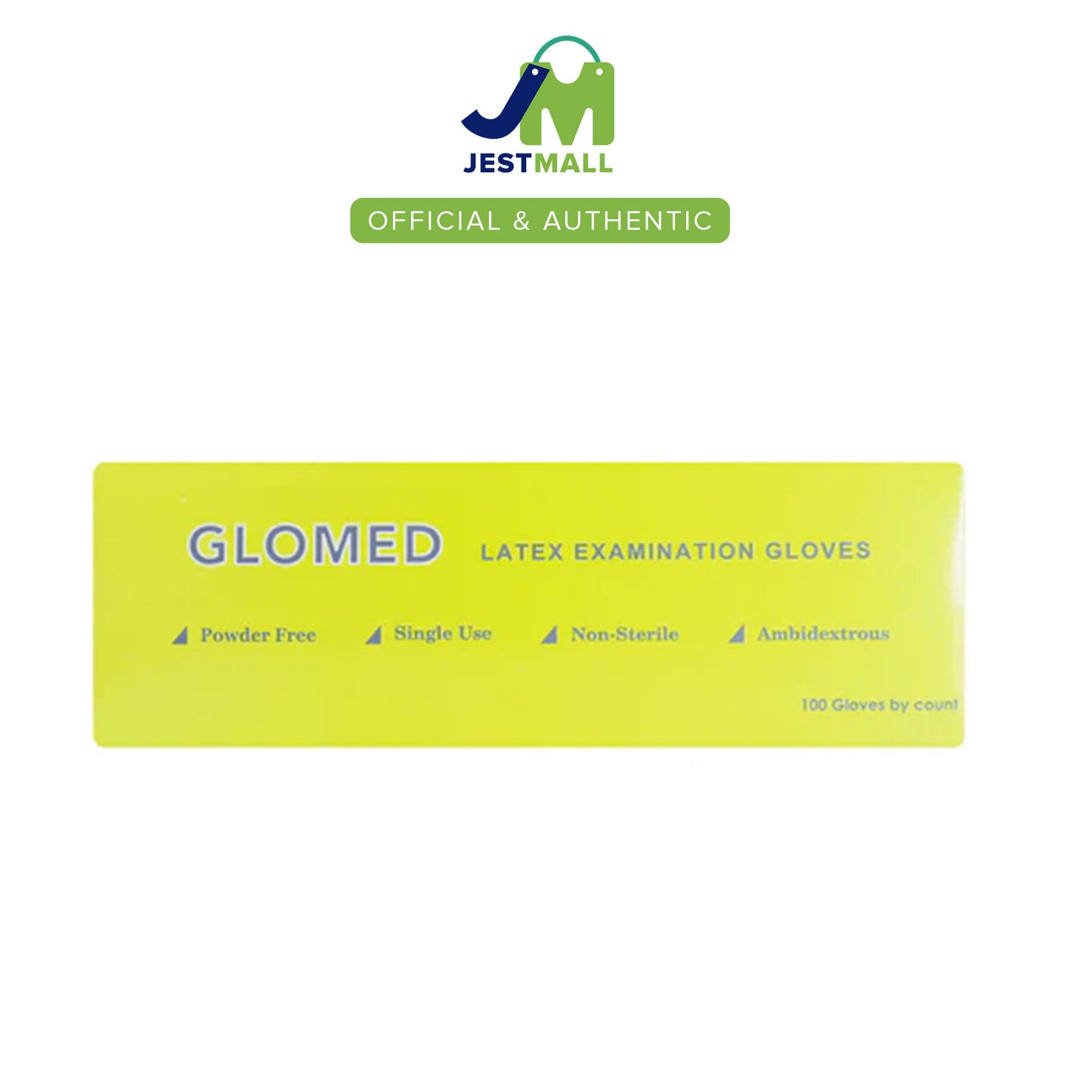 GLOMED Latex Examination Gloves Medium Powder Free Non-Sterile Ambidextrous 100s disposable gloves