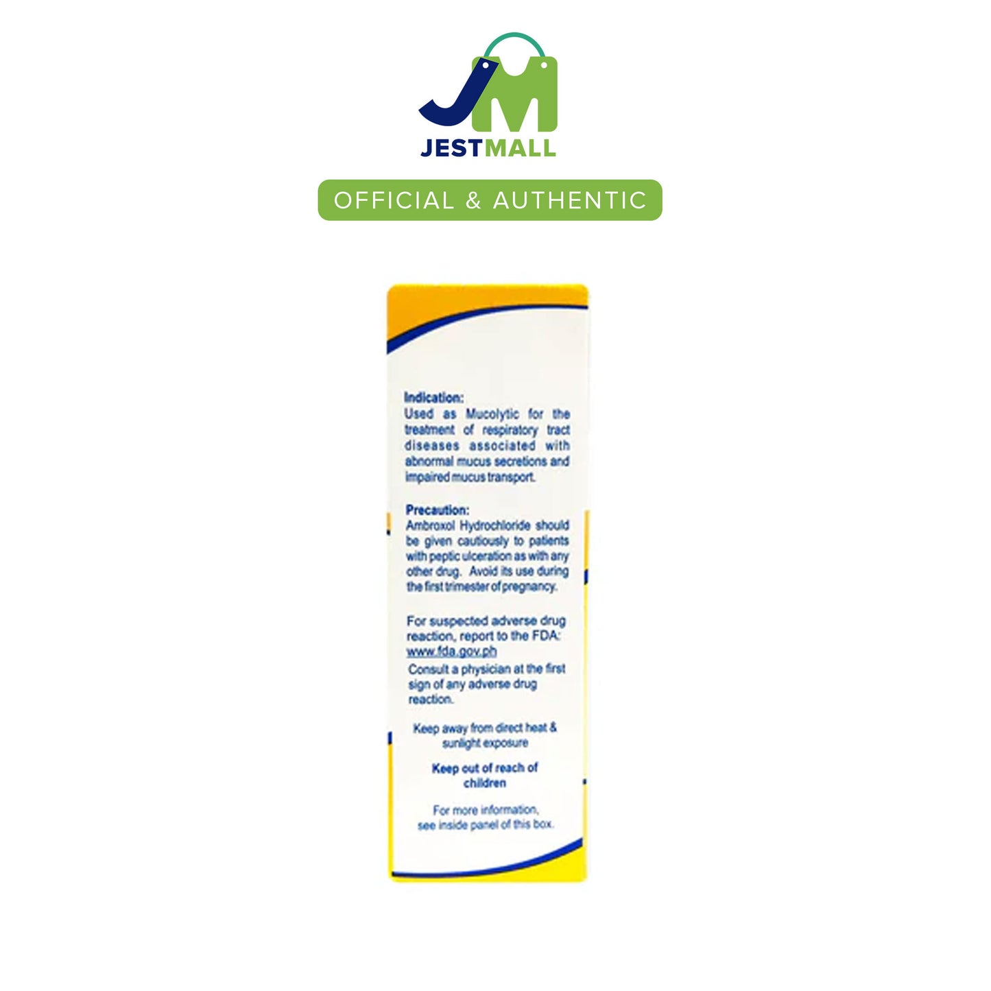 MDBROX Ambroxol Hydrochloride 6mg/mL Oral Drops Syrup Mango Flavor 15mL