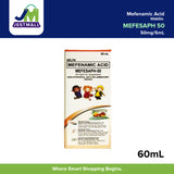 MEFESAPH 50 Mefenamic Acid 50mg/5mL Suspension 60mL