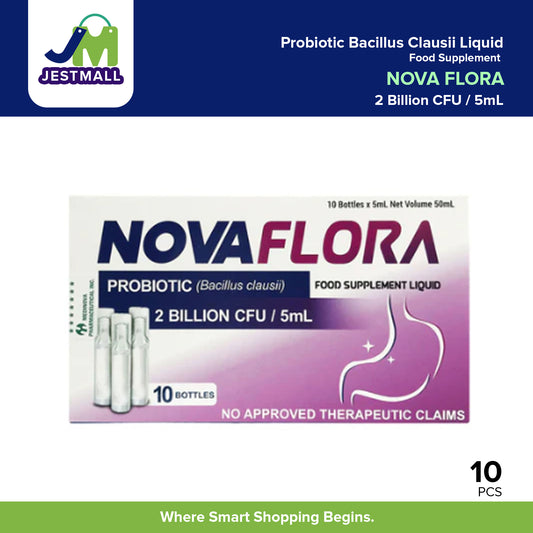 NOVA FLORA Probiotic Bacillus Clausii Liquid Supplement 10s