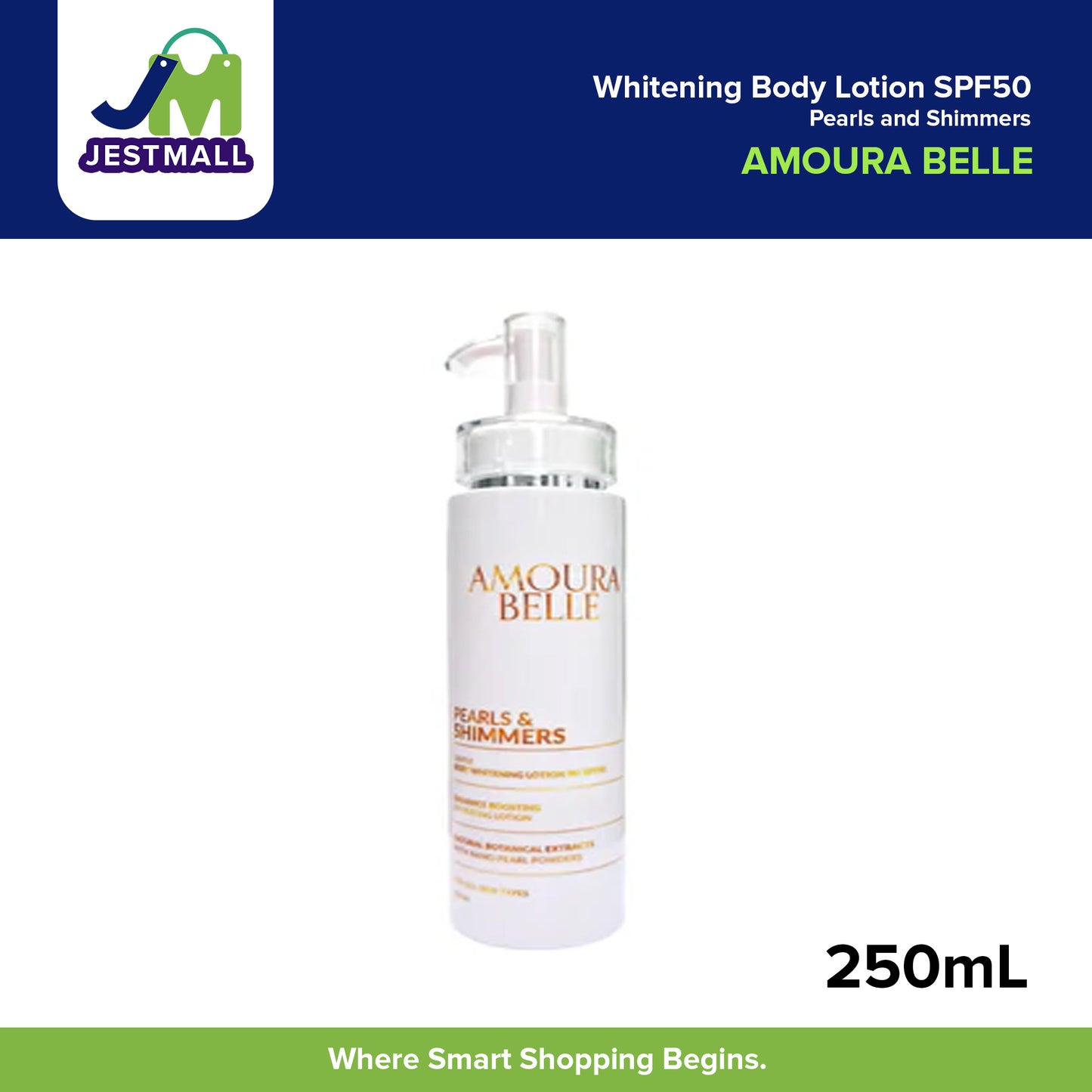 AMOURA BELLE Pearls and Shimmers Whitening Body Lotion SPF50 250mL