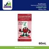 LUMARTUSS Guaifenesin Expectorant Syrup Cherry Flavor 60mL