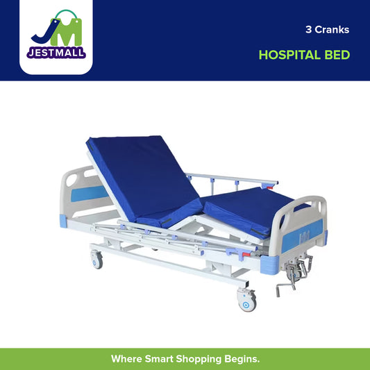 Hospital Bed 3 Cranks with Generic Foam Set