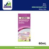 IMMUNOSAPH Zinc Syrup Supplement 20mg-5ml 60ml Liquid Immune Health