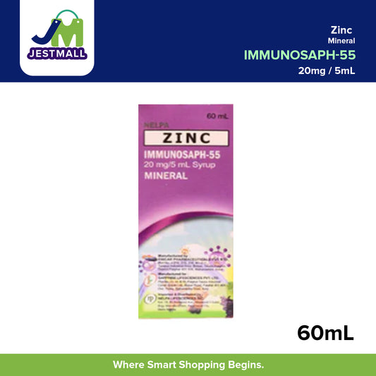 IMMUNOSAPH Zinc Syrup Supplement 20mg-5ml 60ml Liquid Immune Health