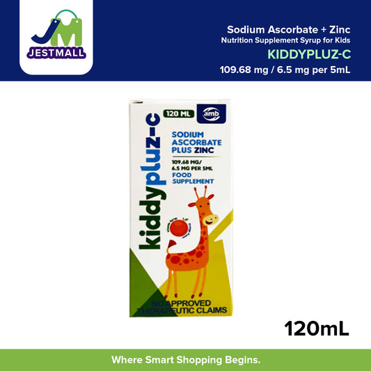 KIDDYPLUZ-C Vitamin C with Zinc Syrup for Kids 120mL Daily Nutrition Supplement