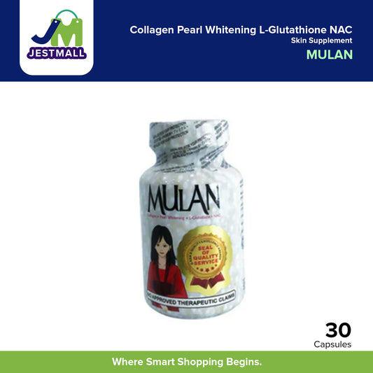 MULAN Collagen Pearl Whitening L-Glutathione NAC Skin Supplement Capsules 30s