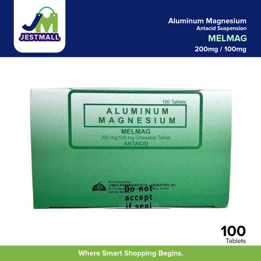 MELMAG Aluminum Magnesium Antacid Suspension 200mg / 100mg per mL Peppermint Flavor 60mL – Digestive Comfort