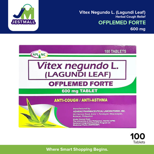 OFPLEMED FORTE Lagundi Leaf 600mg Tablets 100s – Herbal Cough Relief