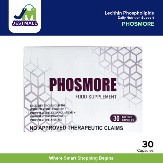 PHOSMORE Lecithin Phospholipids 30 Softgel Capsules – Daily Nutrition Support