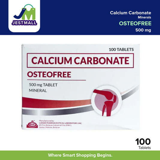 OSTEOFREE Calcium Carbonate 500mg Tablets – 100s