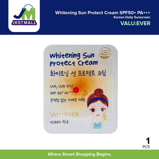 VALU:EVER Whitening Sun Protect Cream SPF50+ PA+++ 5g – Korean Daily Sunscreen