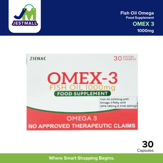 OMEX 3 Fish Oil Omega 3 1000mg Softgel Capsules 30s