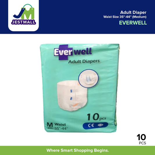 EVERWELL Adult Diaper Waist Size 35''-44'' Medium 10's