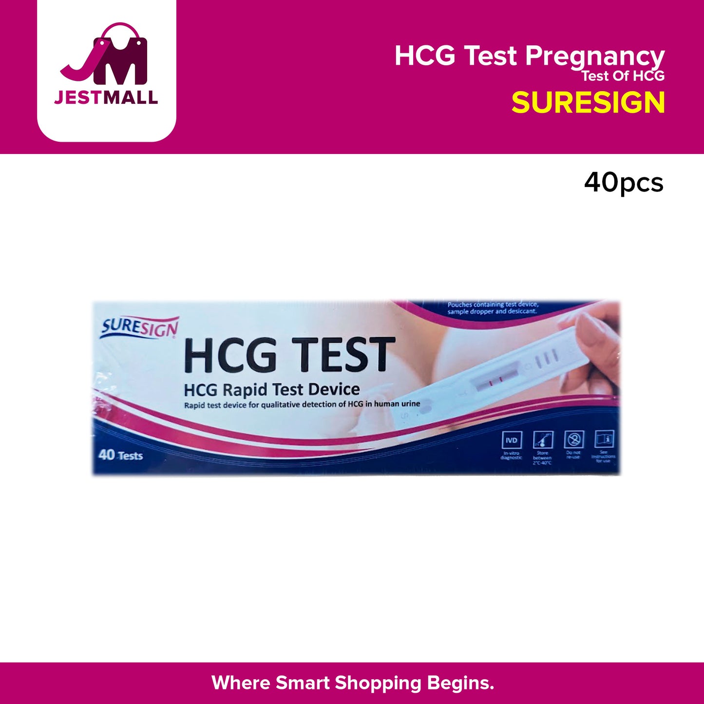 SURESIGN HCG Test Pregnancy Test Of HCG In Human Urine 40's