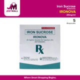IRONOVA Iron Sucrose 20mg/ml Solution for Injection (IV) Antianemic Ampoules 5ml x 5's
