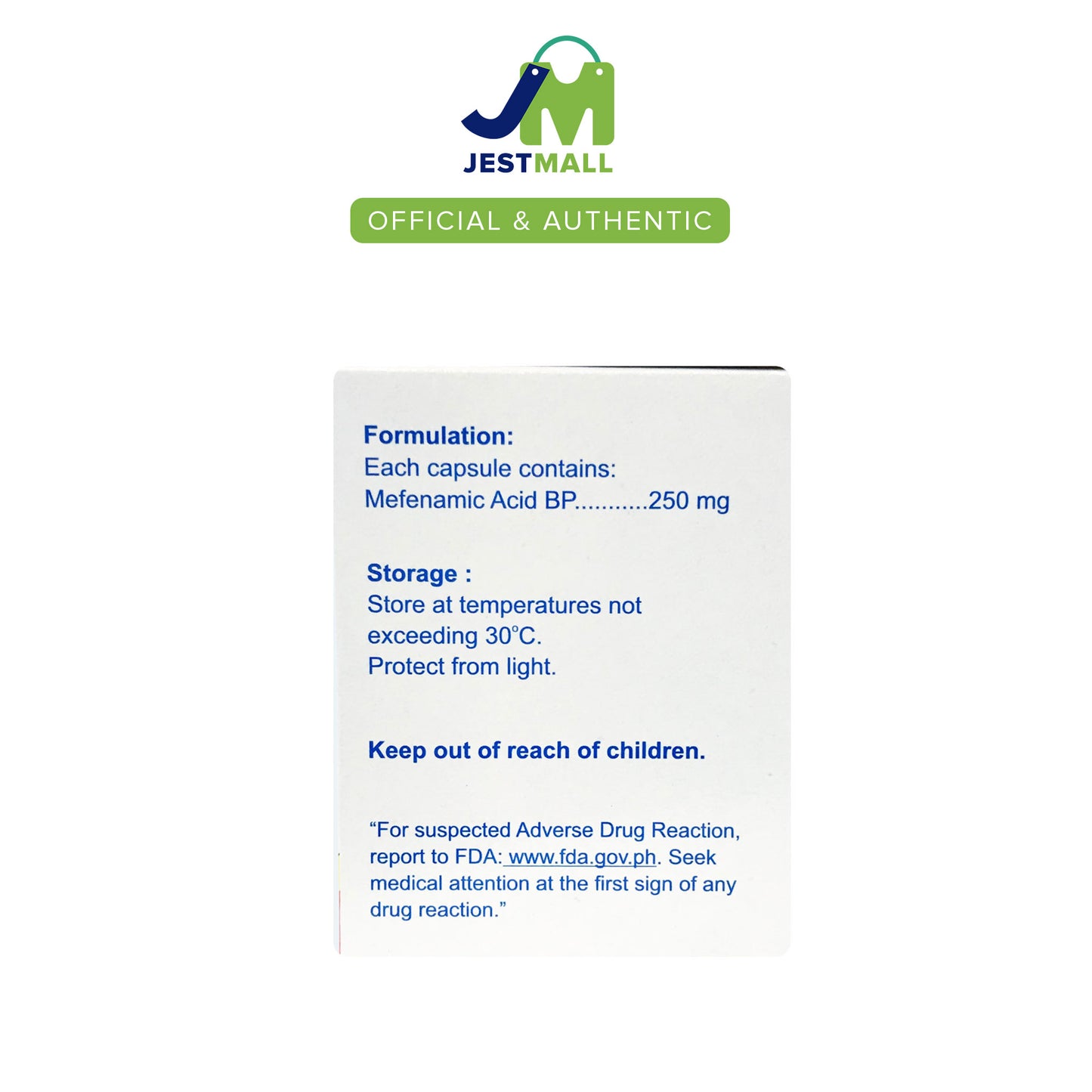 ANALMIN Mefenamic Acid 250mg NSAID Pain Relief Capsules 100s