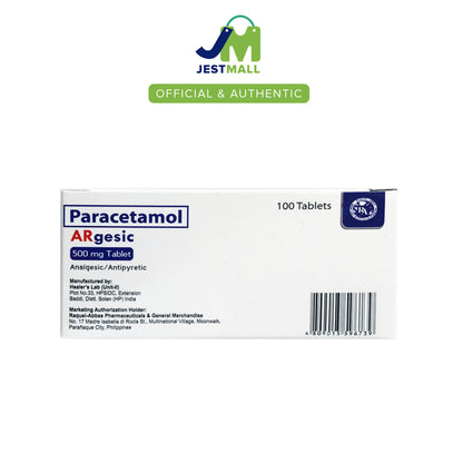 ARGESIC Paracetamol 500mg Analgesic Antipyretic Tablets 100s
