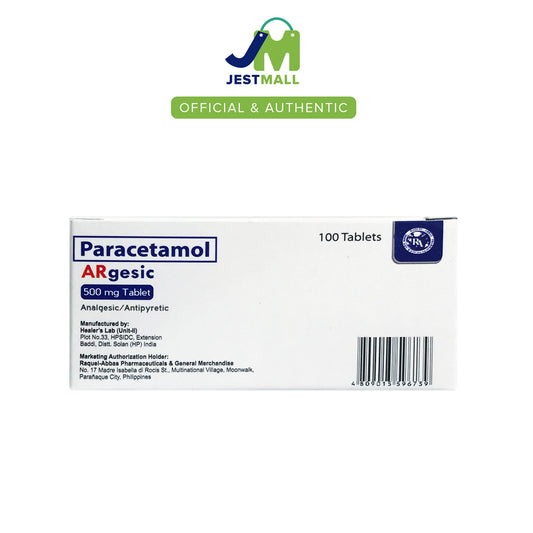 ARGESIC Paracetamol 500mg Analgesic Antipyretic Tablets 100s