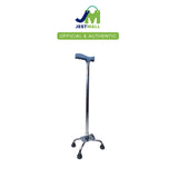 SURRMED Quad Cane Chrome Stable & Adjustable Walking Aid for Enhanced Mobility and Support 1's