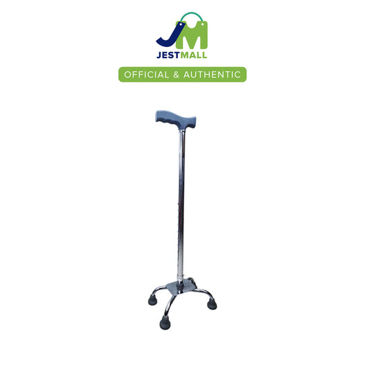 SURRMED Quad Cane Chrome Stable & Adjustable Walking Aid for Enhanced Mobility and Support 1's