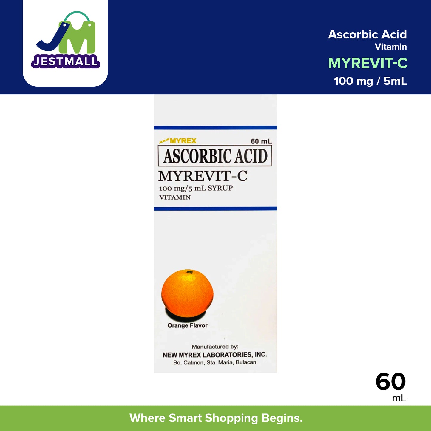 MYREVIT C Ascorbic Acid Vitamin 100mg/5ml Syrup 60ml
