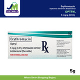 OPTRYL Erythromycin 0.5% Opthalmic Ointment Antibacterial 5g