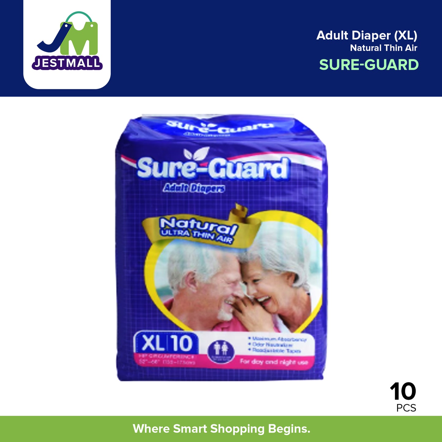 SURE-GUARD Adult Diaper XL 10's