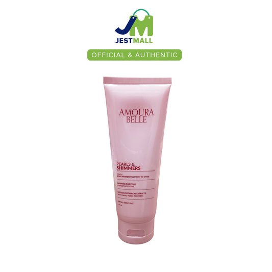 AMOURA BELLE Pearls and Shimmers Whitening Body Lotion SPF50 100mL bottle