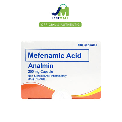 ANALMIN Mefenamic Acid 250mg NSAID Pain Relief Capsules 100s pack
