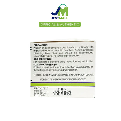 ASPEC-EC Aspirin 100mg 100 Tablets Enteric-Coated Antithrombotic for Heart Health