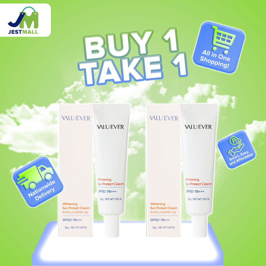 VALU:EVER Sun Protect Cream SPF50+ PA+++ 30g – Lightweight Korean Sunscreen