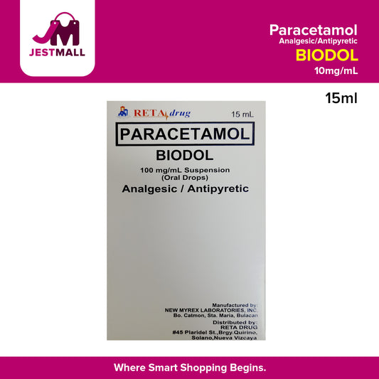 Paracetamol (Biodol) 100mg/ml Suspension (Oral Drops) 15ml