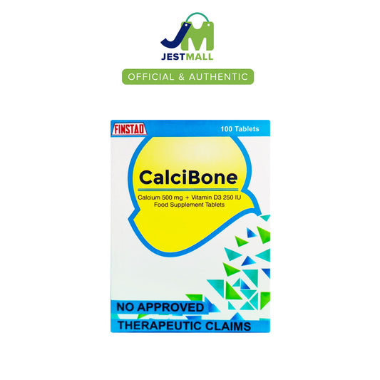 CALCIBONE Calcium 500mg with Vitamin D3 250IU, 100 tablets bottle for daily bone support and calcium absorption
