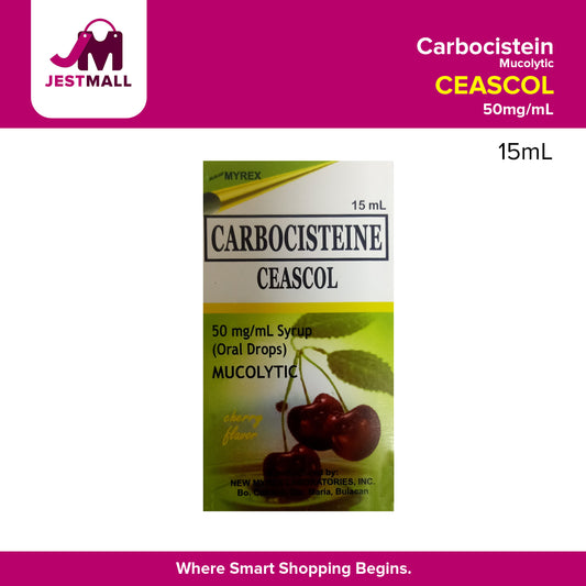 (CEASCOL) Carbocisteine 50mg Syrup Oral Drops 15ml