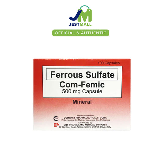 COM-FEMIC Ferrous Sulfate 500mg 100s iron mineral supplement capsules