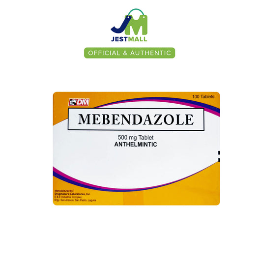 DM Mebendazole 500mg Anthelmintic Tablets 100s pack