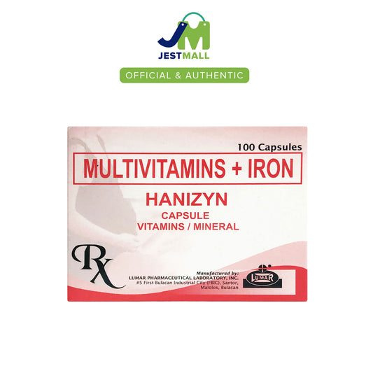 HANIZYN Multivitamins with Iron Vitamin Mineral Capsules 100s pack