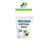HEXACARE 100% Cotton Balls 0.3g Each 300s Soft & Absorbent Dressings