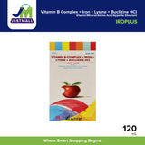 IROPLUS Vitamin B Complex + Iron + Lysine + Buclizine HCI Syrup Vitamin/Mineral/Amino Acid/Appetite Stimulant 60ml