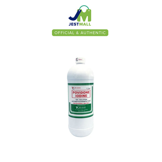 J CHEMIE Povidone Iodine 10% Solution Antiseptic Disinfectant 1 Liter bottle