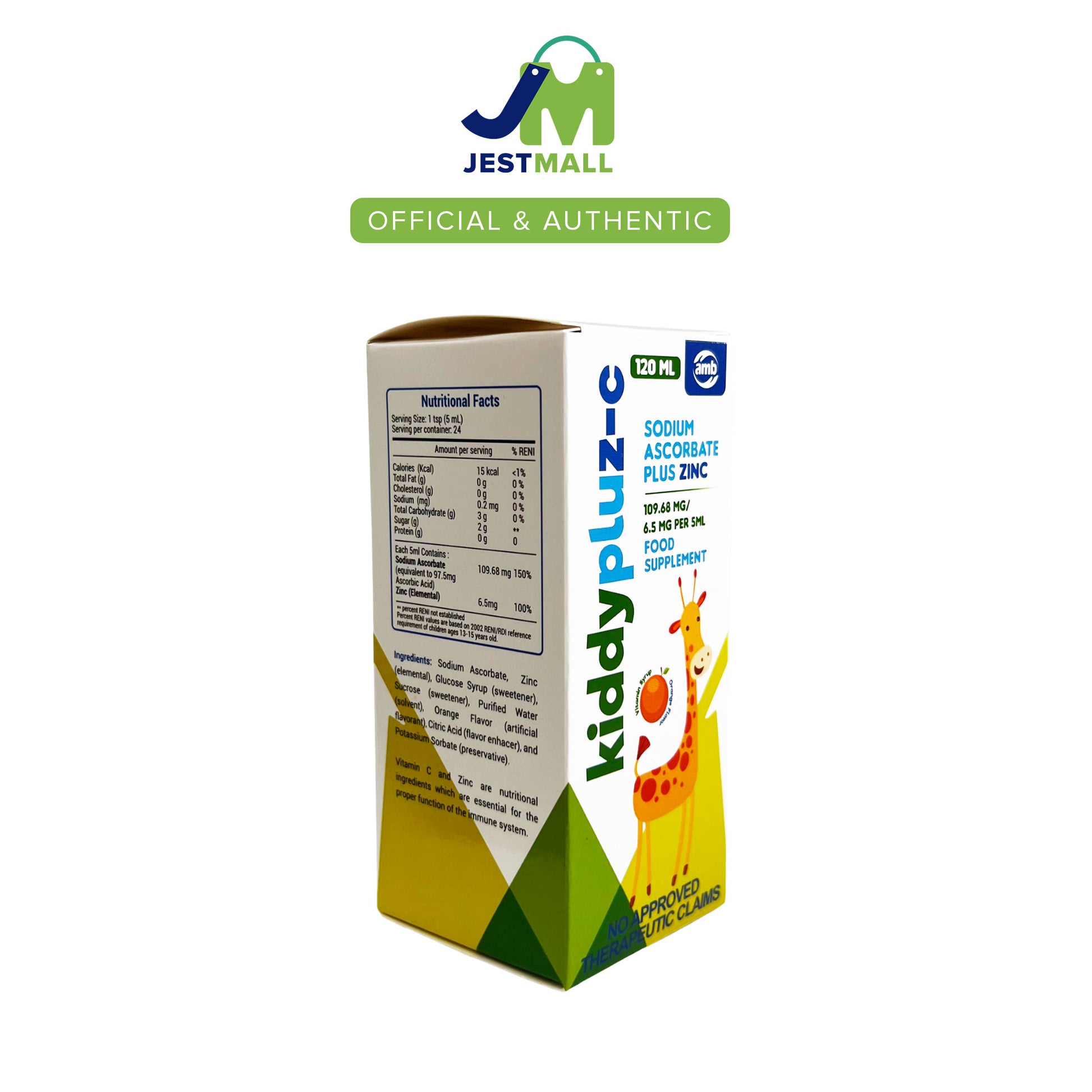 KIDDYPLUZ-C Vitamin C with Zinc Syrup 120mL food supplement for kids