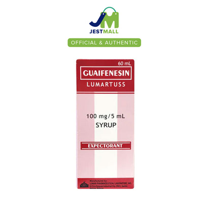LUMARTUSS Guaifenesin Expectorant Cherry Flavor Syrup 60mL bottle