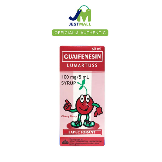 LUMARTUSS Guaifenesin Expectorant Cherry Flavor Syrup 60mL bottle