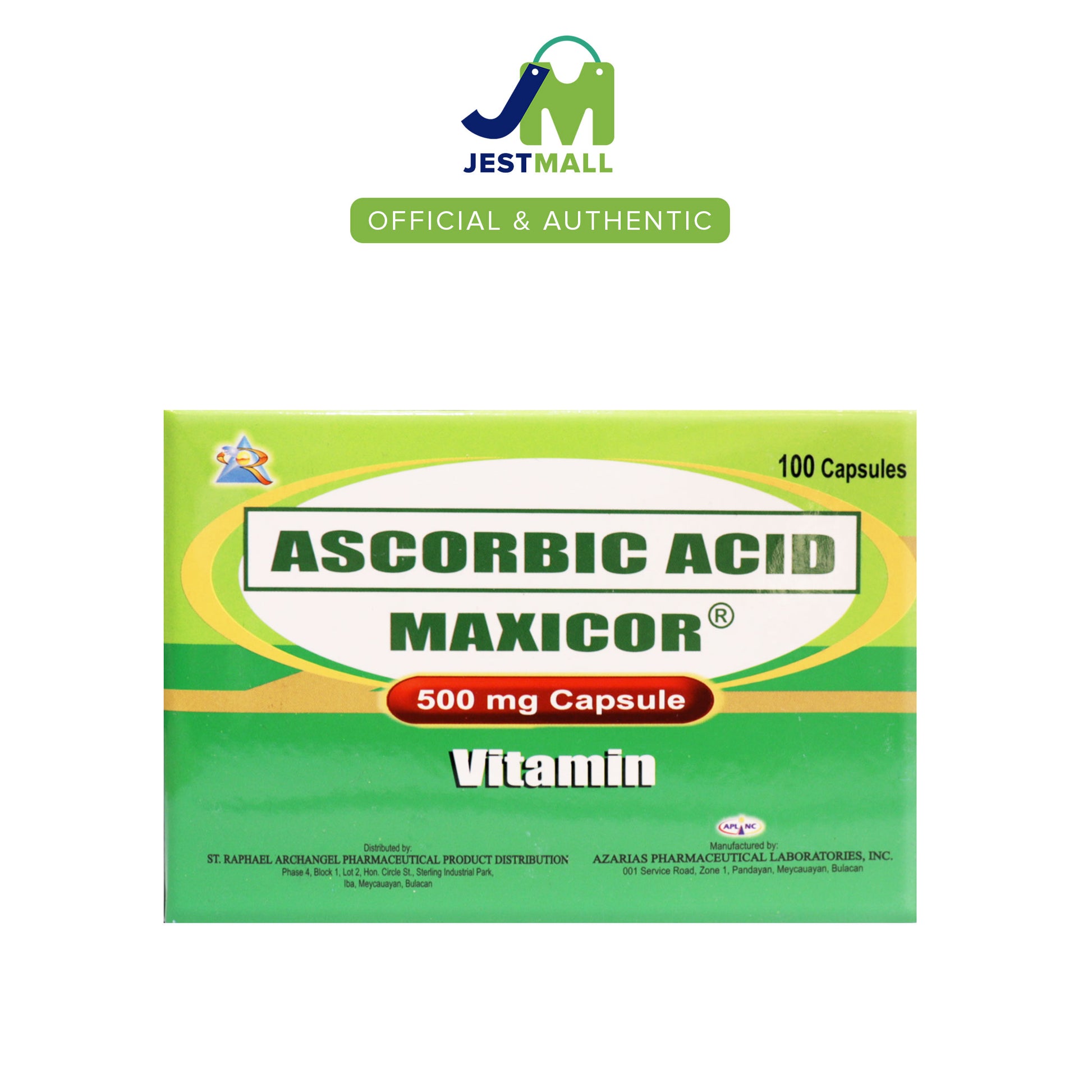 MAXICOR Ascorbic Acid 500mg Capsules 100s – Daily Vitamin C Supplement