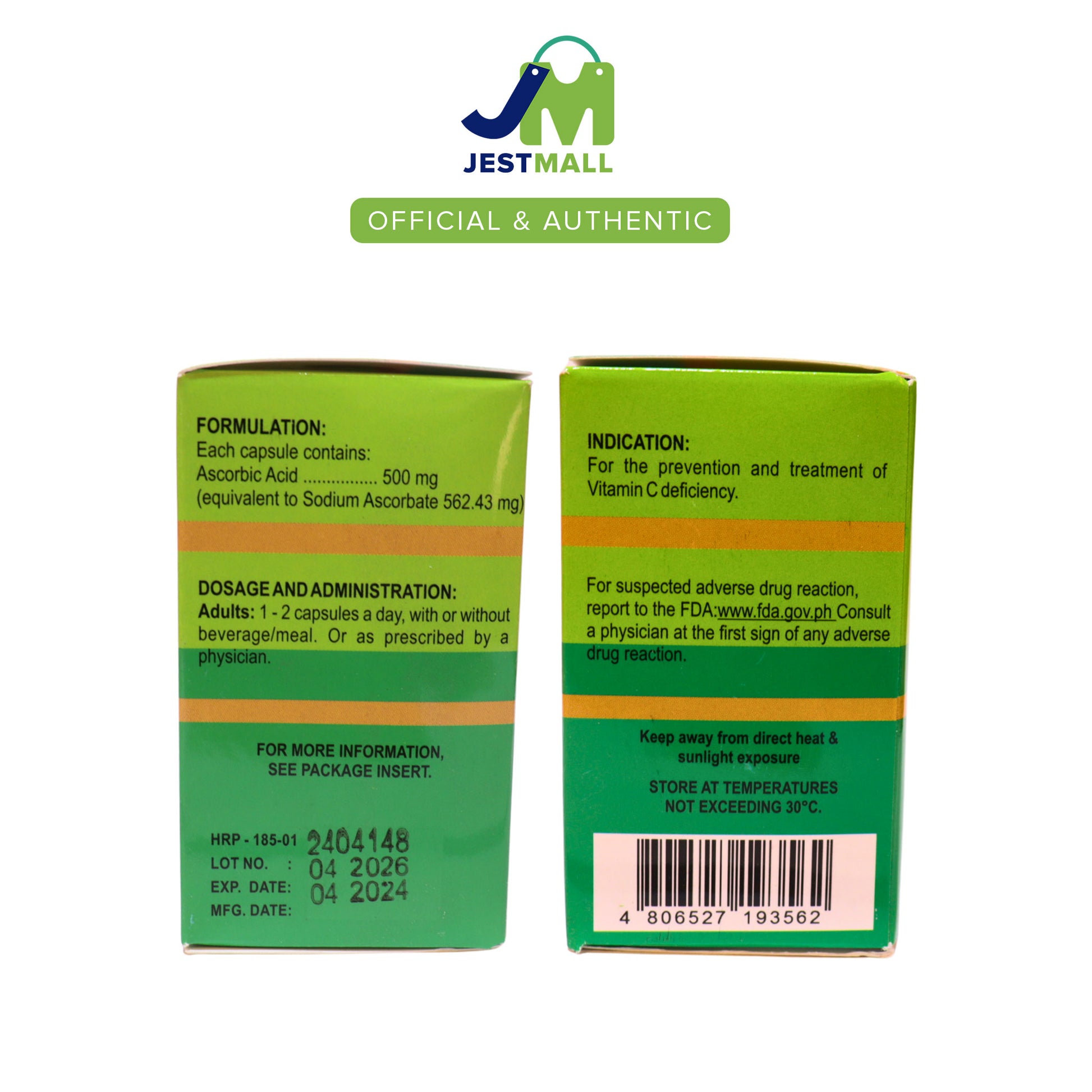 MAXICOR Ascorbic Acid 500mg Capsules 100s – Daily Vitamin C Supplement