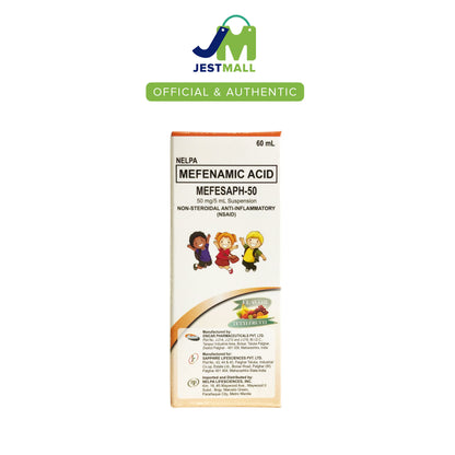 MEFESAPH 50 Mefenamic Acid 50mg/5mL Suspension 60mL bottle