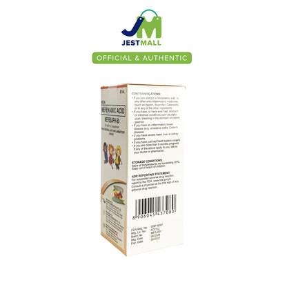 MEFESAPH 50 Mefenamic Acid 50mg/5mL Suspension 60mL bottle